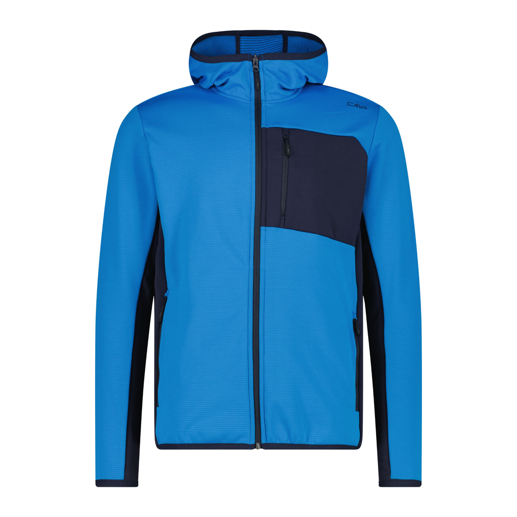 CMP Men’s Unlimitech Grid Tech Hooded Full Zip Fleece (Royal Blue)