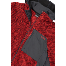 Load image into Gallery viewer, CMP Men&#39;s Unlimitech Highloft Hooded Full Zip Fleece (Ferrari/Antracite)
