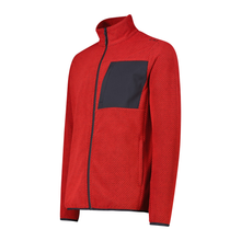 Load image into Gallery viewer, CMP Men&#39;s Zig Zag Full Zip Fleece (Ferrari)
