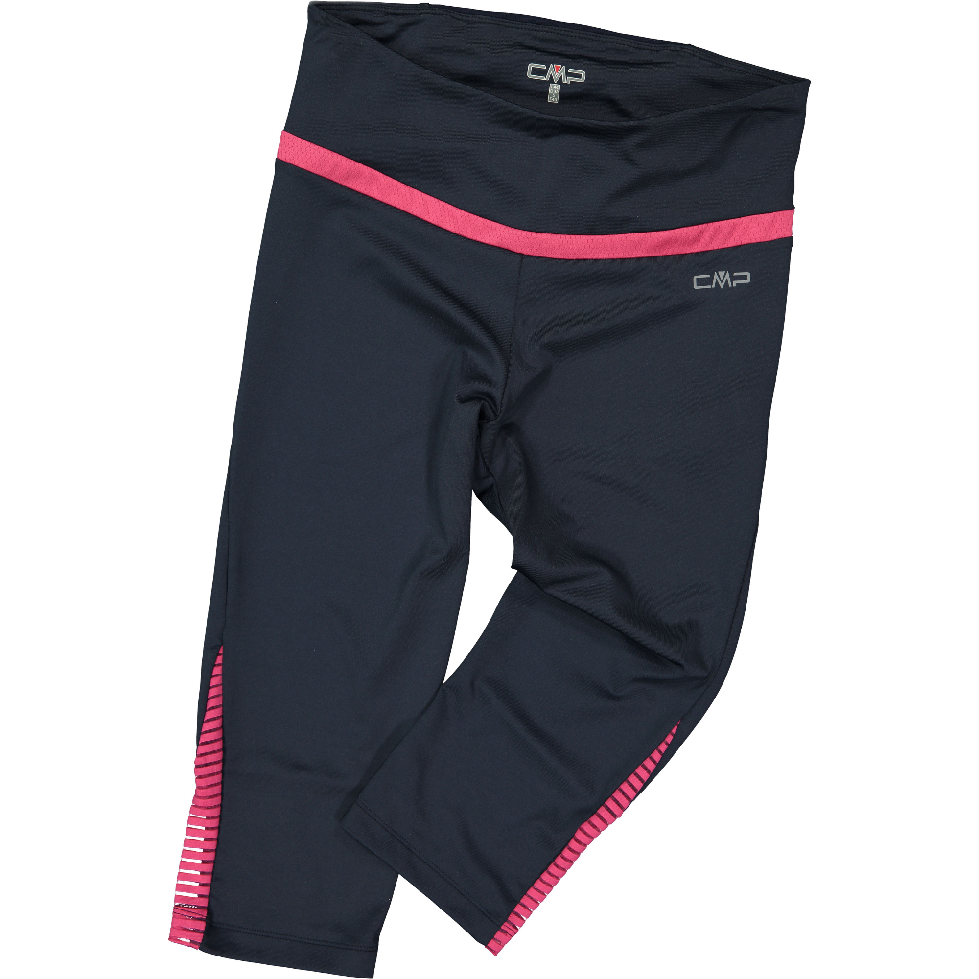 CMP Women's 4 Way Stretch 3/4 Leggings (B. Blue/Magenta)