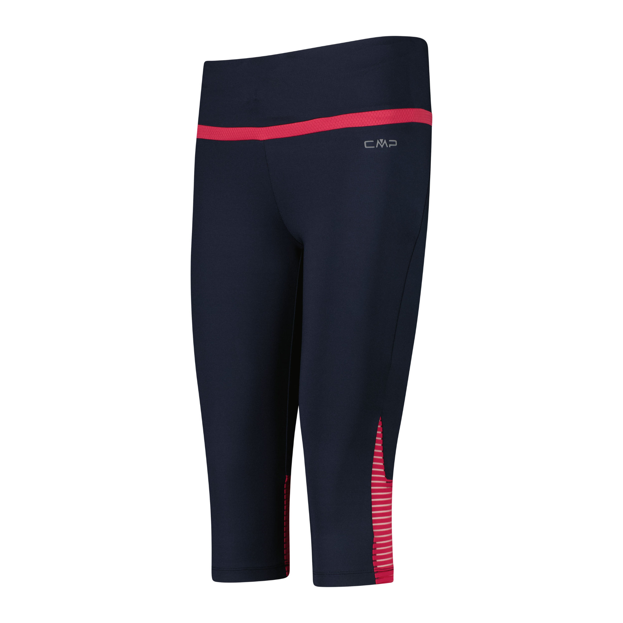 CMP Women's 4 Way Stretch 3/4 Leggings (B. Blue/Magenta)