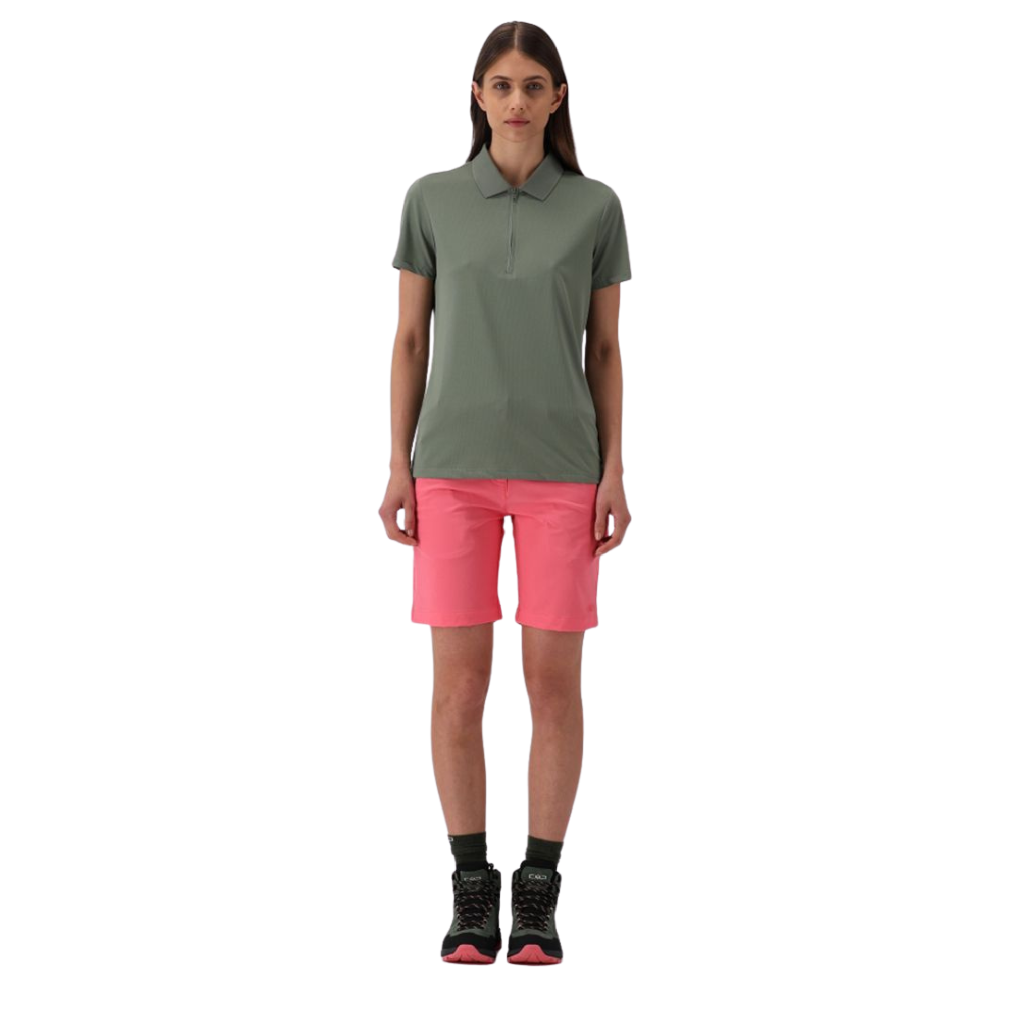 CMP Women's Bermuda Belted Shorts (Coral)(8in)