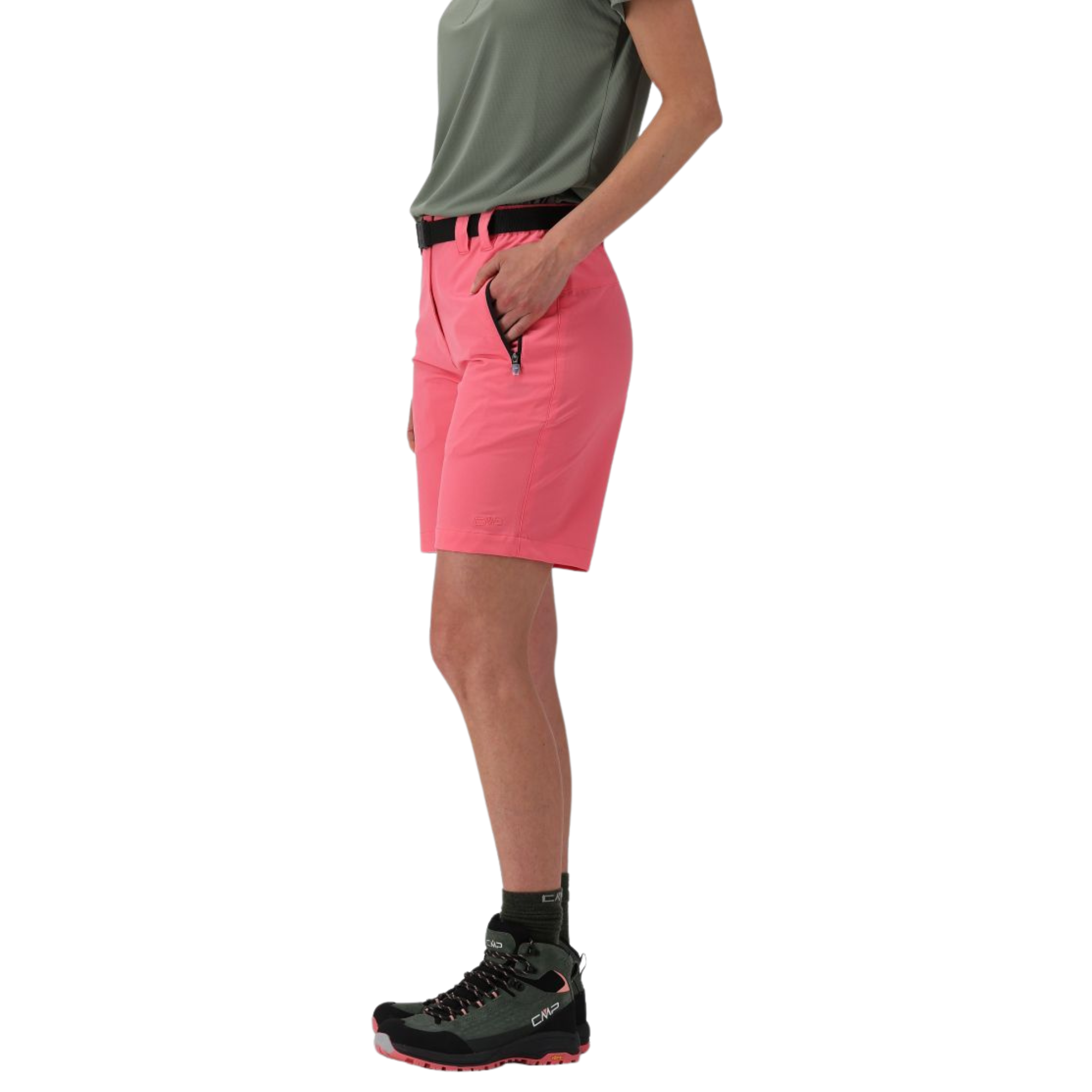 CMP Women's Bermuda Belted Shorts (Coral)(8in)