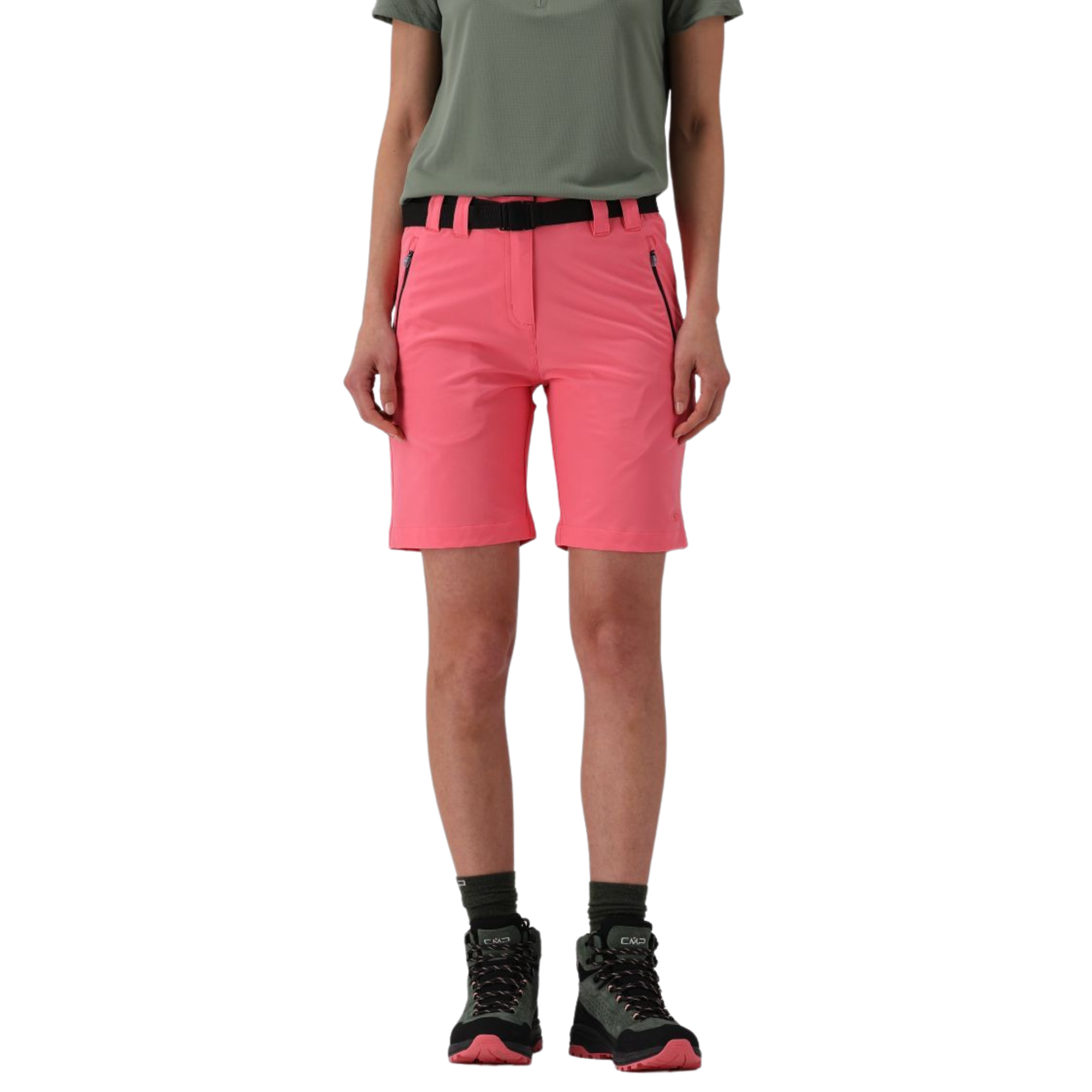 CMP Women's Bermuda Belted Shorts (Coral)(8in)