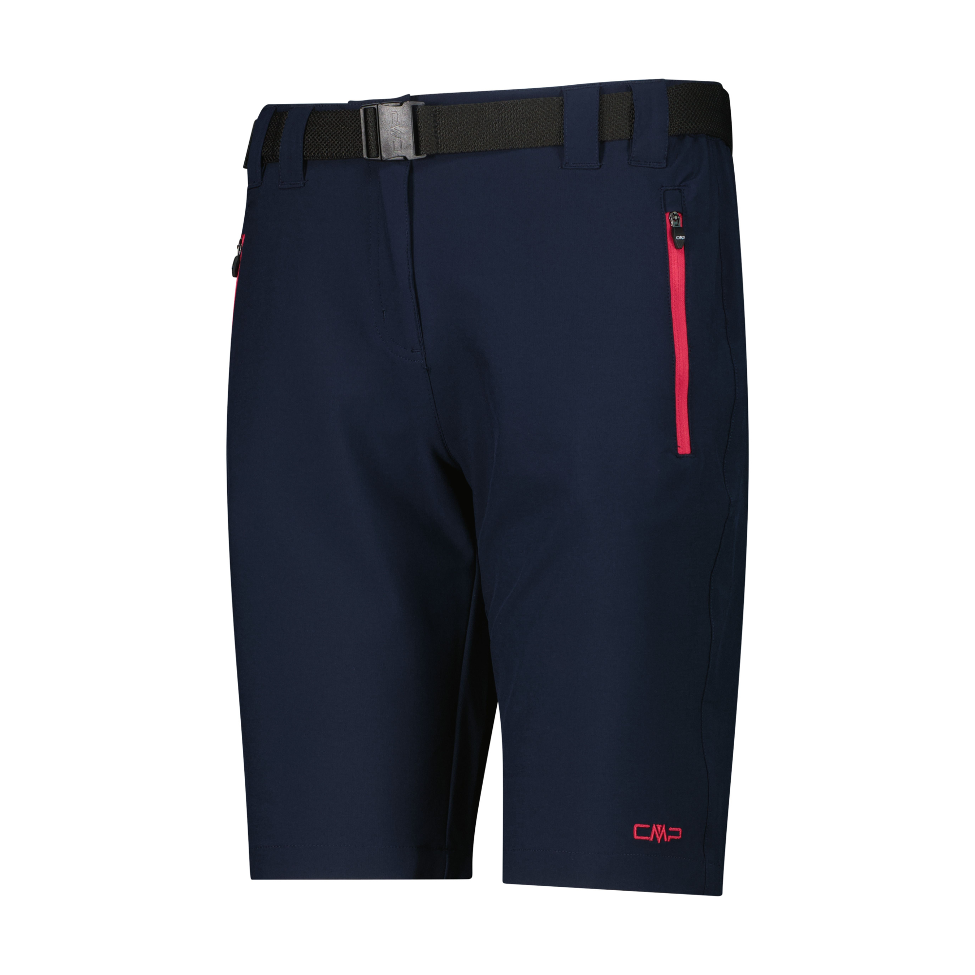 CMP Women's Bermuda Belted Shorts (Blue/Magenta)(10in)