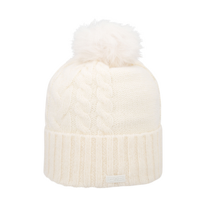 CMP Women’s Cable Knitted Beanie Hat (Bianco Gesso)