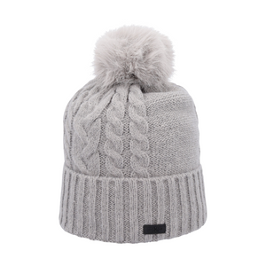 CMP Women’s Cable Knitted Beanie Hat (Grey Melange)