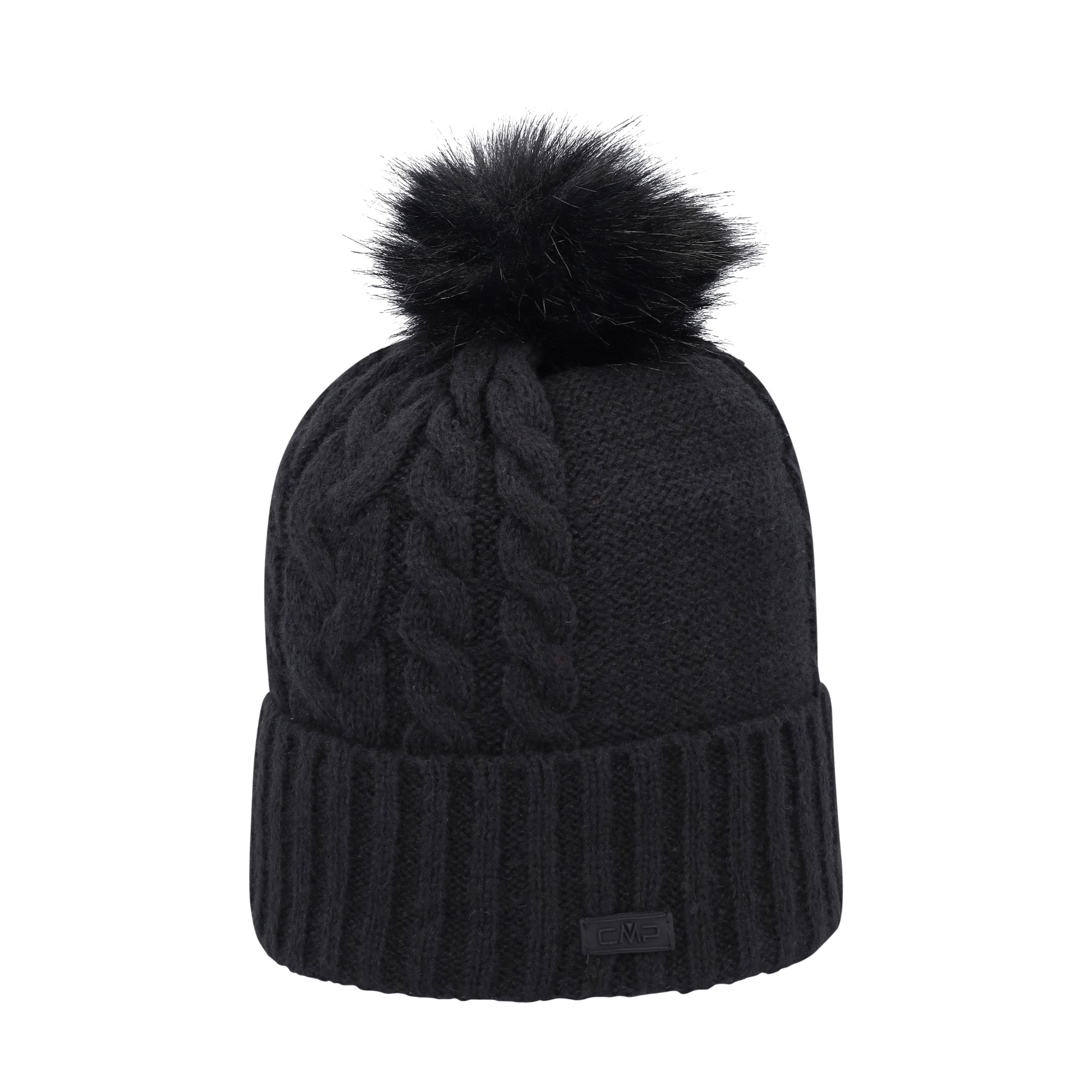 CMP Women’s Cable Knitted Beanie Hat (Nero)