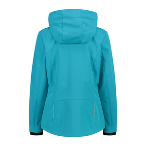 CMP Women's Softshell Jacket with Detachable Hood (Tiffany)