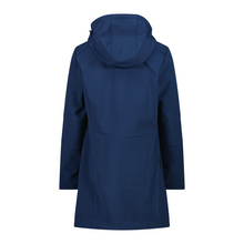Load image into Gallery viewer, CMP Women&#39;s Fleece Lined Hooded Softshell Parka (Blue Ink/Ghiacco)
