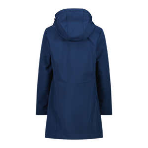 CMP Women's Fleece Lined Hooded Softshell Parka (Blue Ink/Ghiacco)