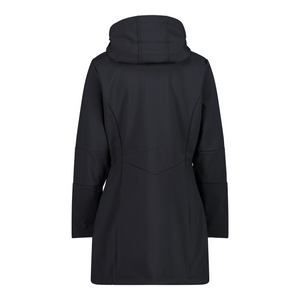 CMP Women's Softshell Fleece Lined Hooded Parka (Nero)
