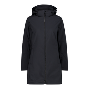 CMP Women's Softshell Fleece Lined Hooded Parka (Nero)