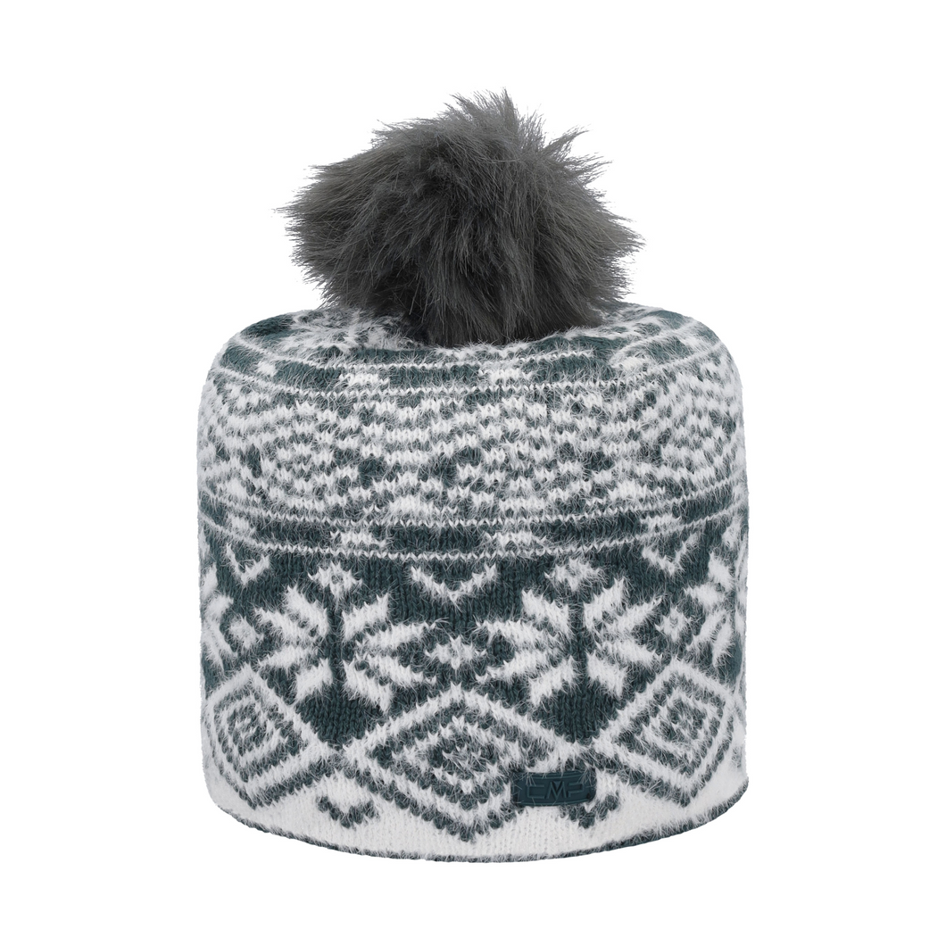 CMP Women’s Fleece Lined Knitted Beanie Hat (Trek Green)