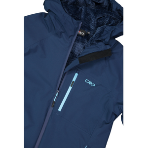 CMP Women's HighLoft Fleece Lined Waterproof Insulated Jacket (Blue Ink)