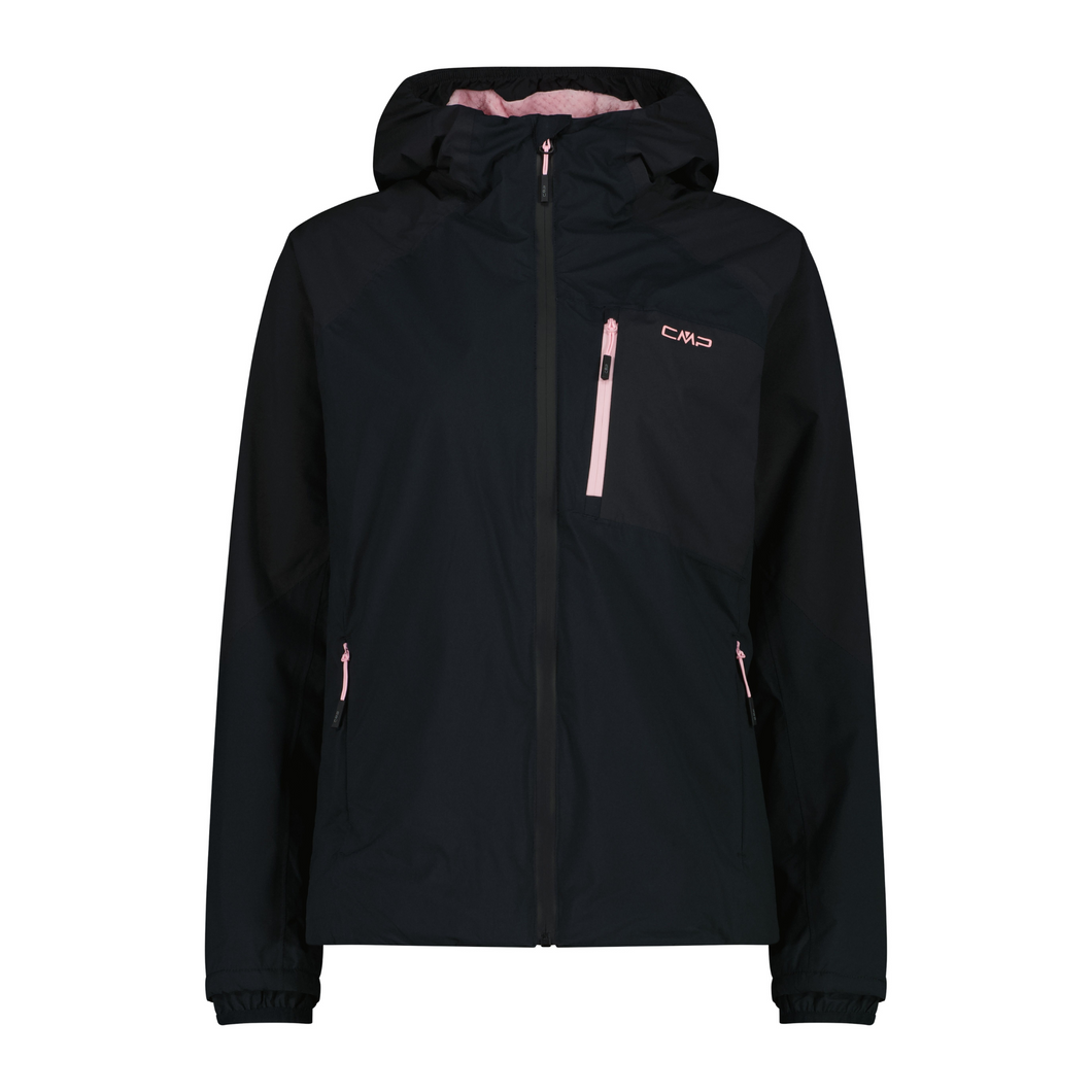 CMP Women's HighLoft Fleece Lined Waterproof Insulated Jacket (Nero/Anthracite)