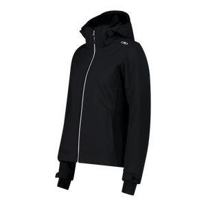 CMP Women's Hooded Waterproof Insulated Softshell Ski Jacket (Nero)