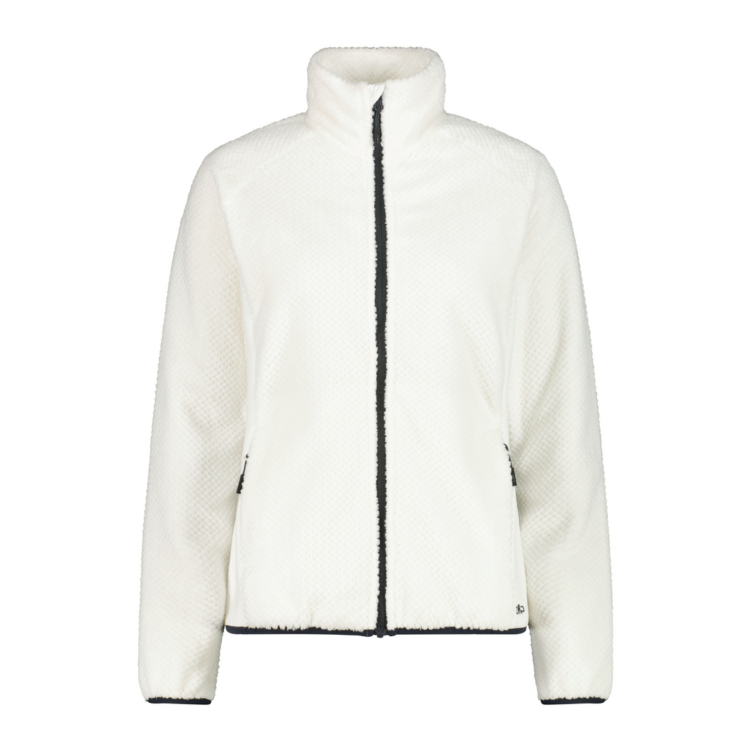 CMP Women's Jacquard Hiloft Full Zip Fleece (Plaster)