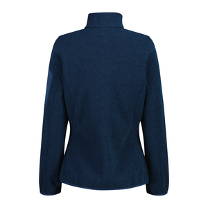 CMP Women's Jacquard Knit-Tech Heavy Full Zip Fleece (Blue Ink/Lighter)