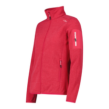 Load image into Gallery viewer, CMP Women&#39;s Jacquard Knit-Tech Heavy Full Zip Fleece (Red Carminio/Pink)

