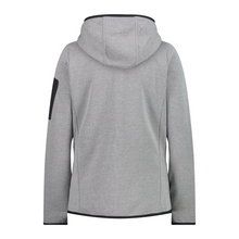 Load image into Gallery viewer, CMP Women&#39;s Knit-Tech Hooded Full Zip Fleece (Bianco/Graffite)
