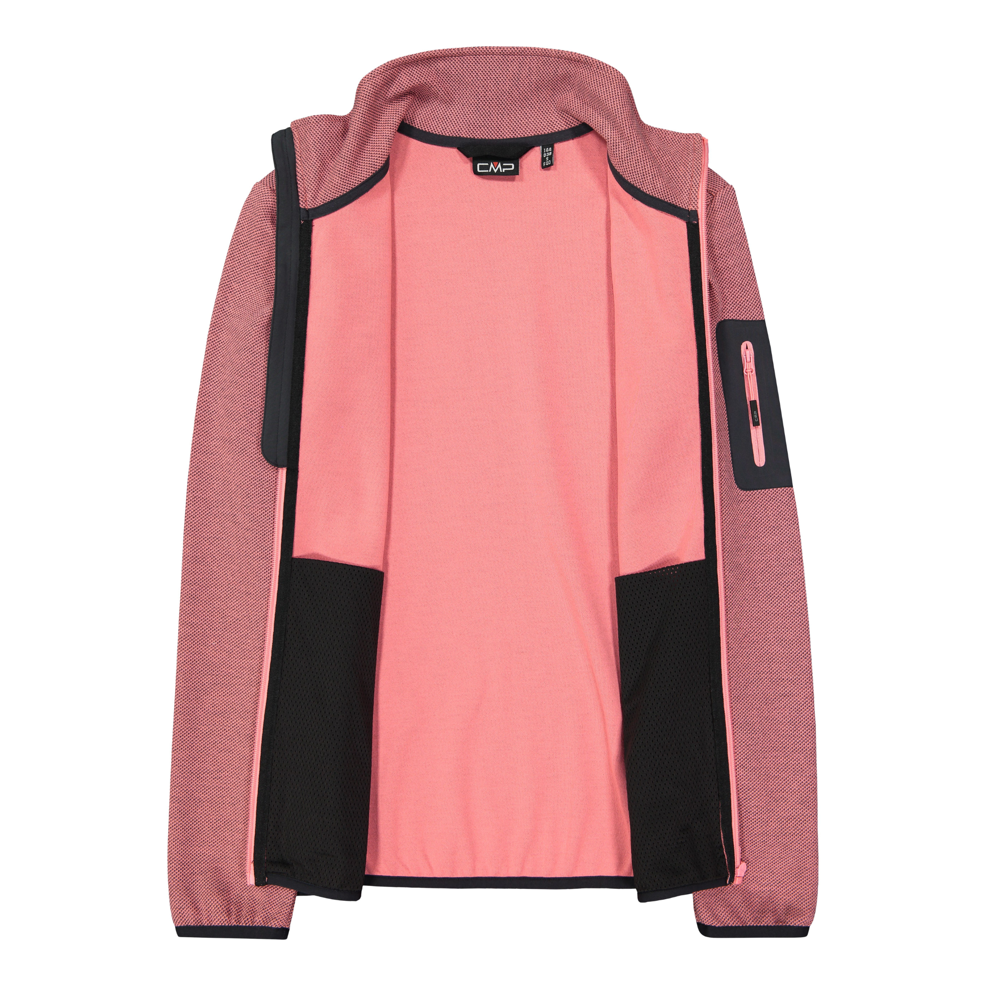 CMP Women's Knit Tech Full Zip Fleece (Coral/Anthracite)