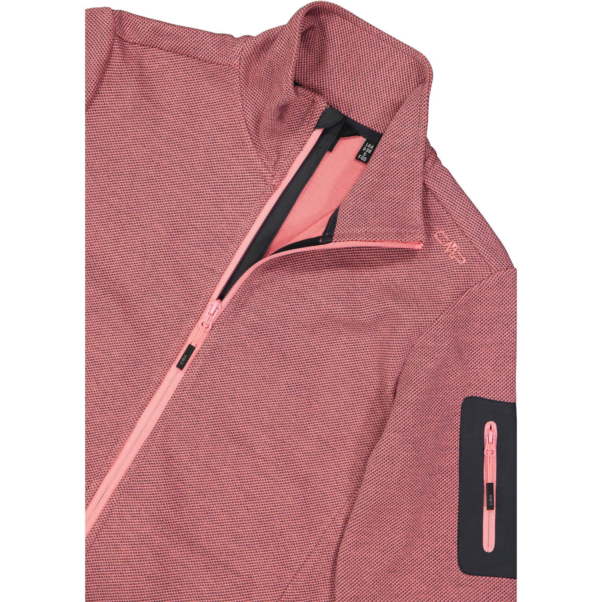 CMP Women's Knit Tech Full Zip Fleece (Coral/Anthracite)