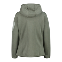 Load image into Gallery viewer, CMP Women's Knit Tech Hooded Full Zip Fleece (Avocado/Pistachio)
