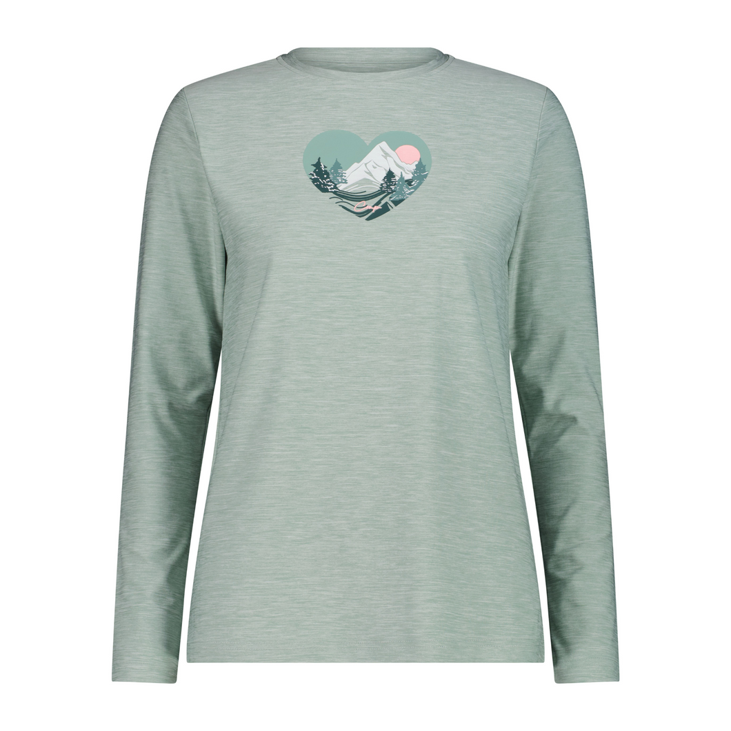 CMP Women's Long Sleeve Tech Top (Jade Mel)
