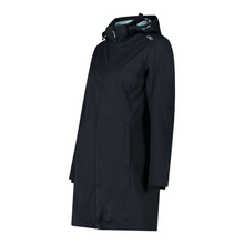 Load image into Gallery viewer, CMP Women&#39;s Long Softshell Parka with Detachable Hood (Anthracite/Opal)
