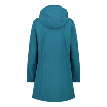 Load image into Gallery viewer, CMP Women&#39;s Longline Softshell Hooded Coat (Teal)
