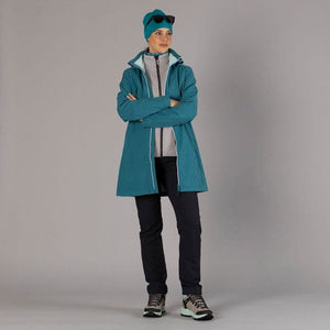 CMP Women's Longline Softshell Hooded Coat (Teal)