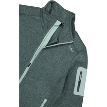 Load image into Gallery viewer, CMP Women&#39;s Melange Jacquard Knit-Tech Full Zip Fleece (Trek Green)
