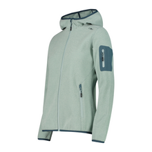 Load image into Gallery viewer, CMP Women&#39;s Melange Knit-Tech Full Zip Hoody (Jade/Trek Green)
