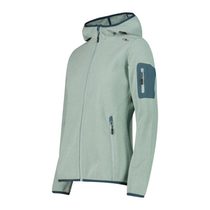 CMP Women's Melange Knit-Tech Full Zip Hoody (Jade/Trek Green)