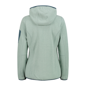 CMP Women's Melange Knit-Tech Full Zip Hoody (Jade/Trek Green)