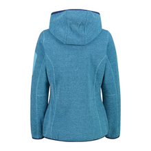 Load image into Gallery viewer, CMP Women&#39;s Melange Knit-Tech Full Zip Hoody (Topaz/Blue Ink)
