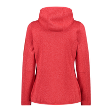 Load image into Gallery viewer, CMP Women&#39;s Mélange Knit-Tech Hooded Heavy Full Zip Fleece (Corallo/Anthracite)
