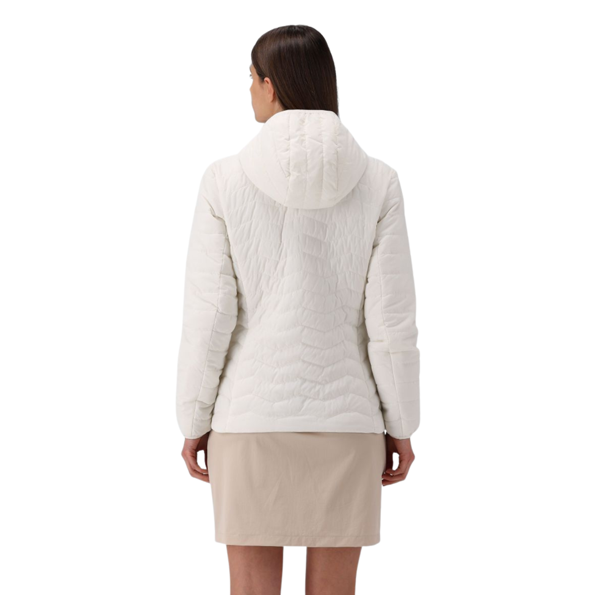 CMP Women's Padded Hooded Insulated Jacket (Offwhite)