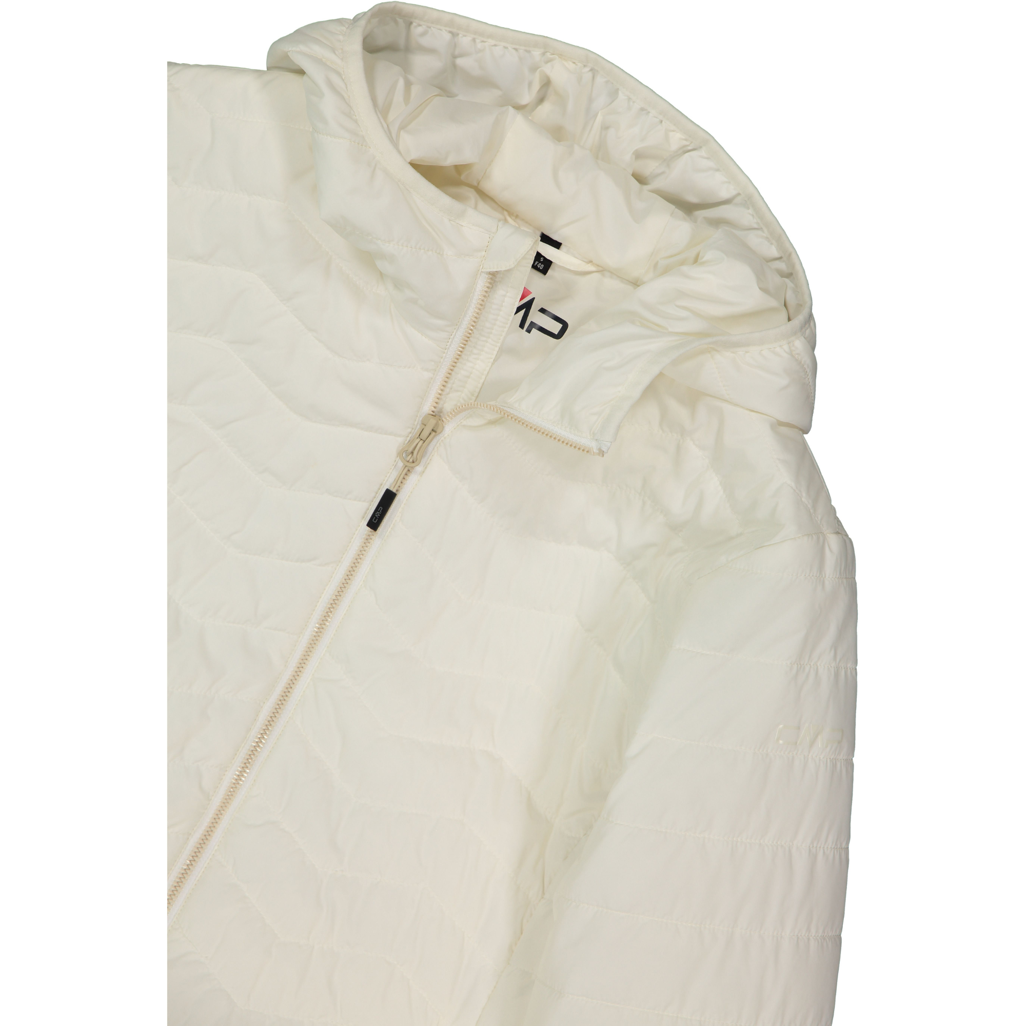 CMP Women's Padded Hooded Insulated Jacket (Offwhite)