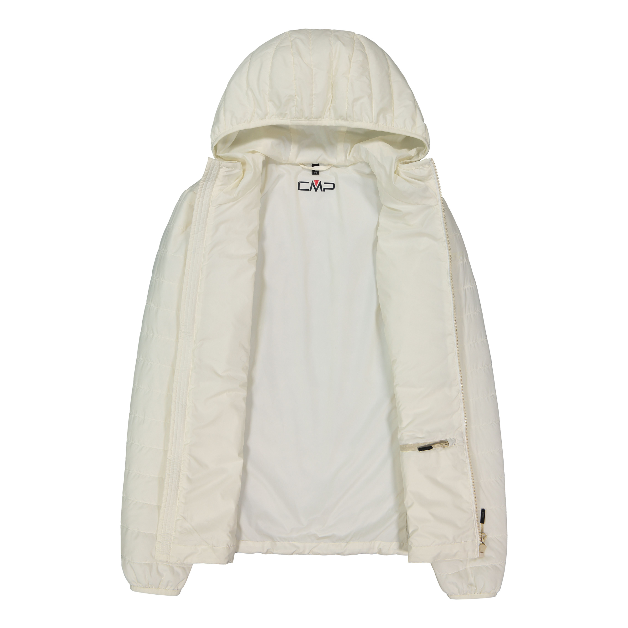 CMP Women's Padded Hooded Insulated Jacket (Offwhite)