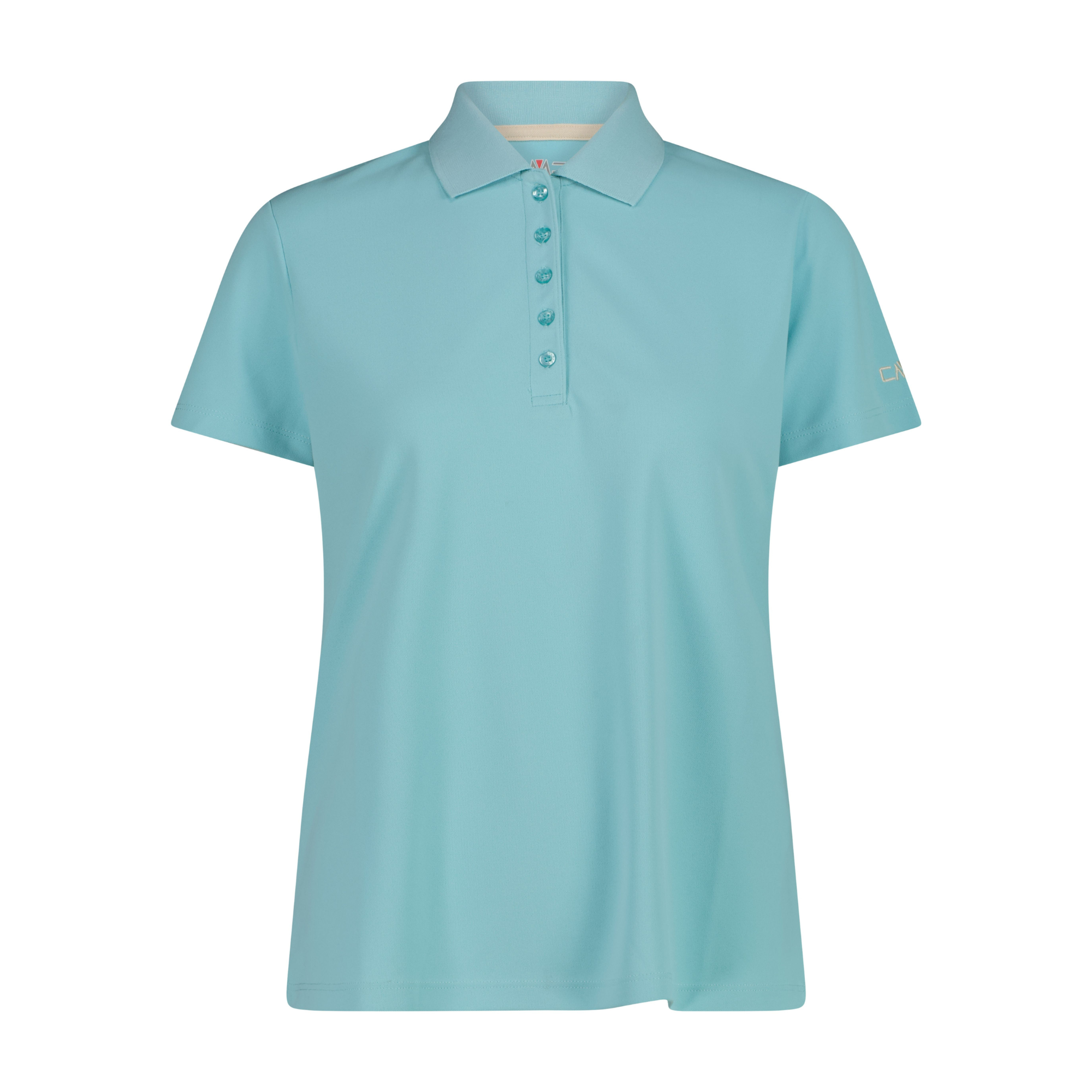 CMP Women's Piquet Short Sleeve Technical Polo Shirt (Lagoon)
