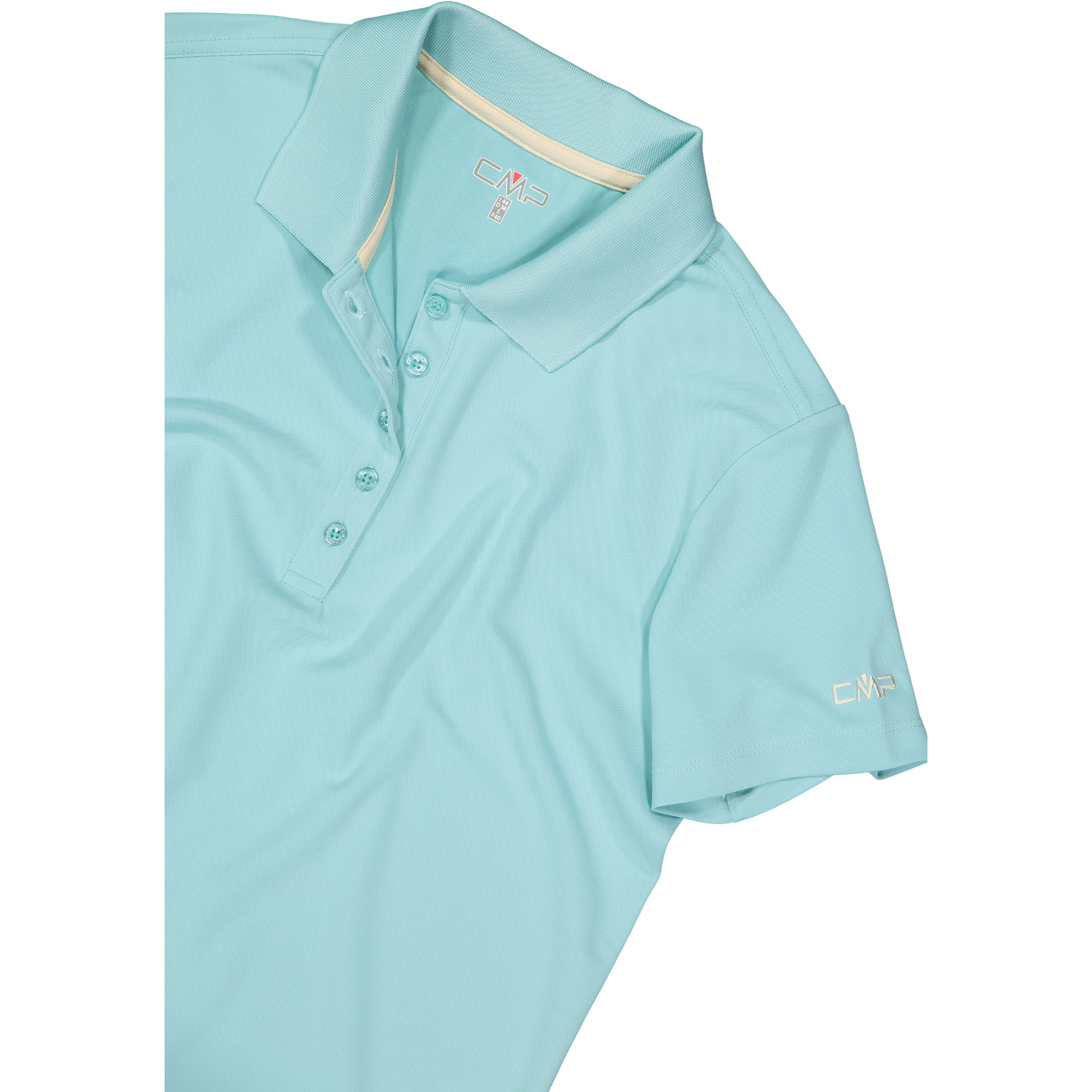 CMP Women's Piquet Short Sleeve Technical Polo Shirt (Lagoon)