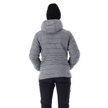 Load image into Gallery viewer, CMP Women&#39;s Printed Sorona Aura Hooded Insulated Jacket (Bianco Gesso/Titanio)
