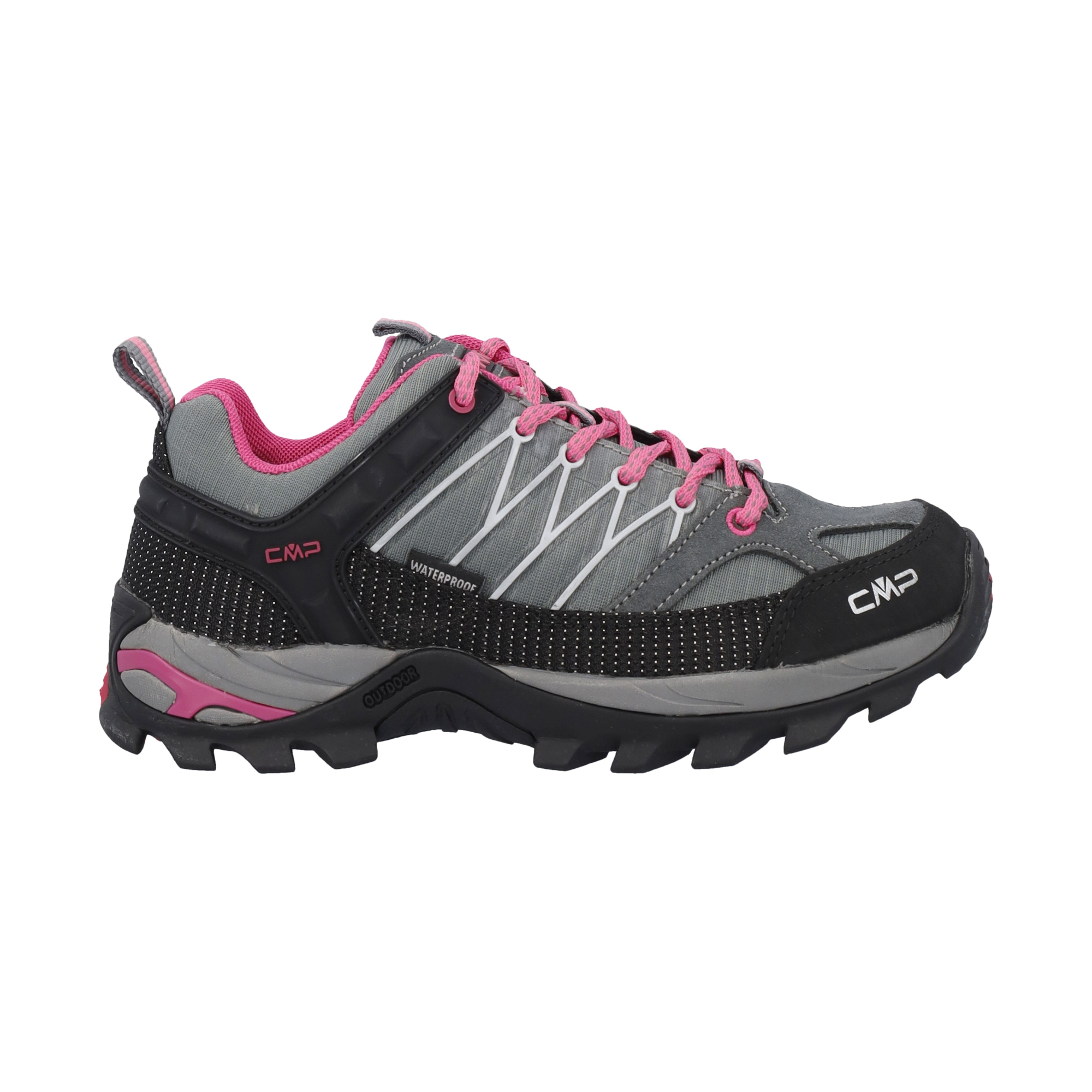 CMP Women's Rigel Low Trekking Waterproof Trail Shoes (Grey/Fuxia/Ice)