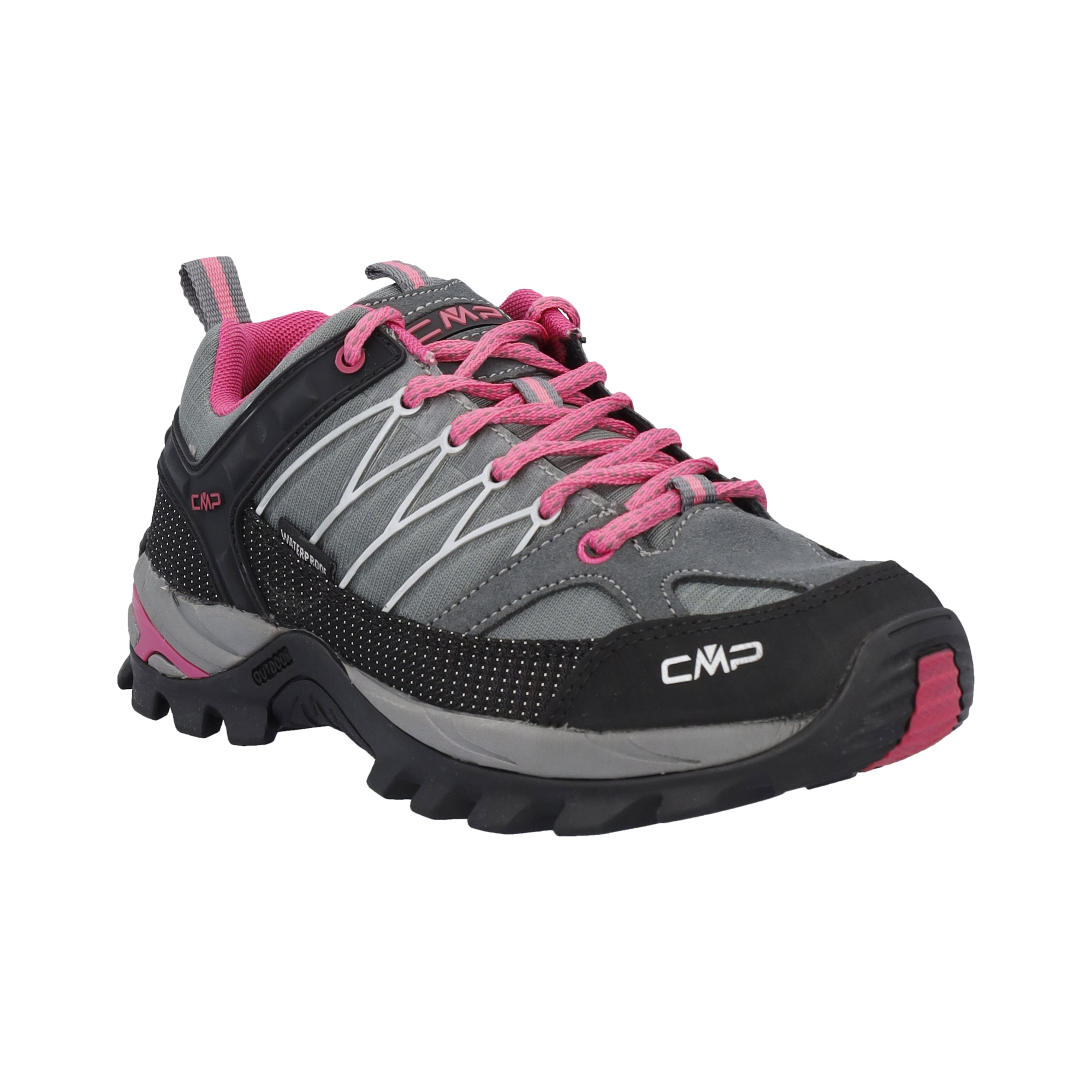 CMP Women's Rigel Low Trekking Waterproof Trail Shoes (Grey/Fuxia/Ice)