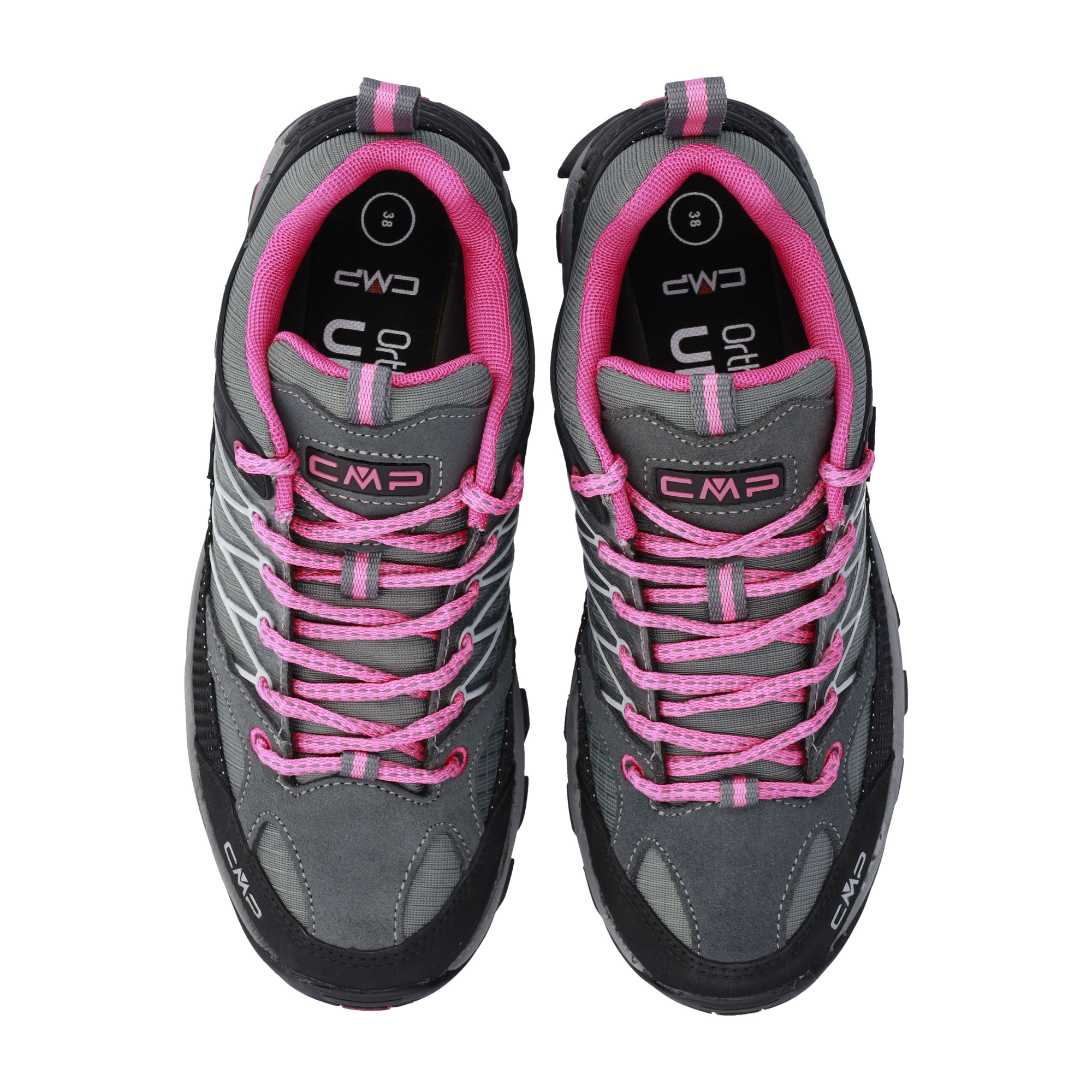CMP Women's Rigel Low Trekking Waterproof Trail Shoes (Grey/Fuxia/Ice)
