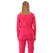 Load image into Gallery viewer, CMP Women&#39;s Softech Mountain Print Half Zip Technical Top (Red Carminio)
