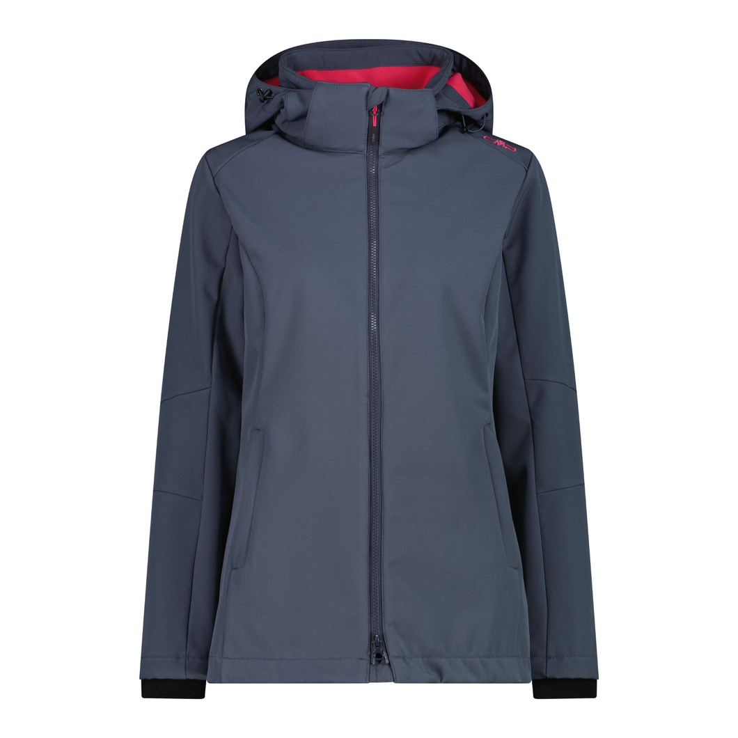 CMP Women's Comfort Fit Softshell Jacket (Titanio/Carminio)