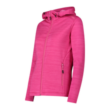 Load image into Gallery viewer, CMP Women&#39;s Stretch Performance Full Zip Hooded Fleece (Festival)
